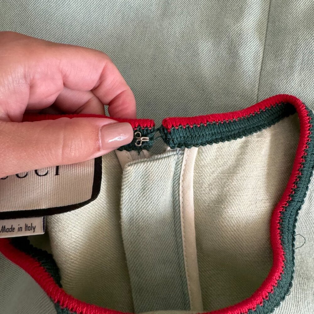 Gucci Light Green Dress Women Size 42 - Picture 11 of 14